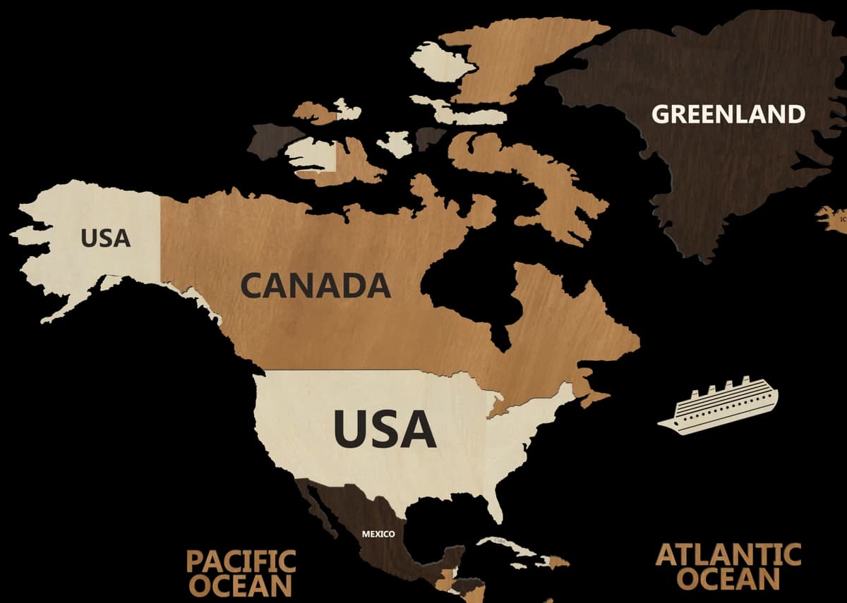 Navigator — North America with country names and borders